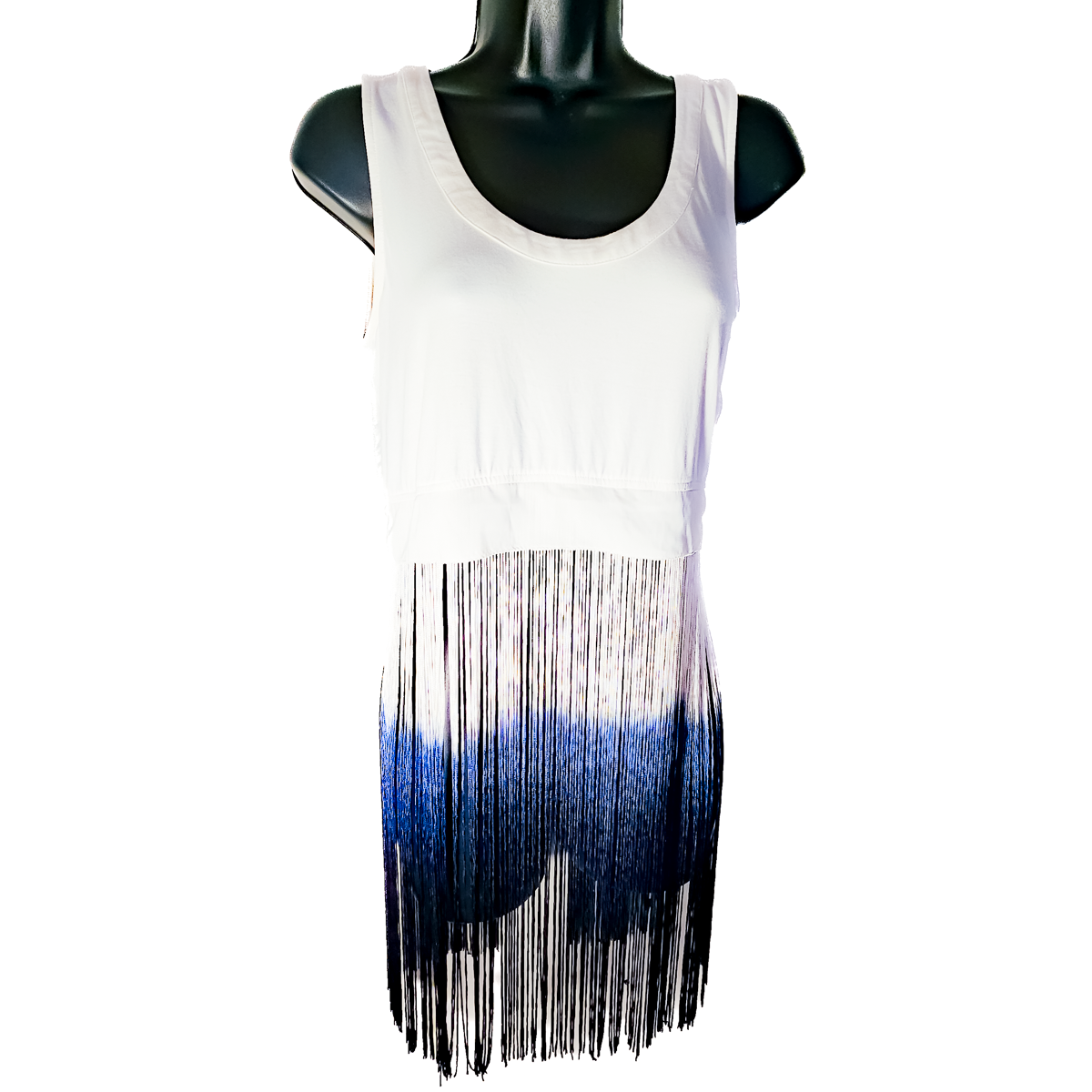 Bebe Ombré Fringe Crop Tank