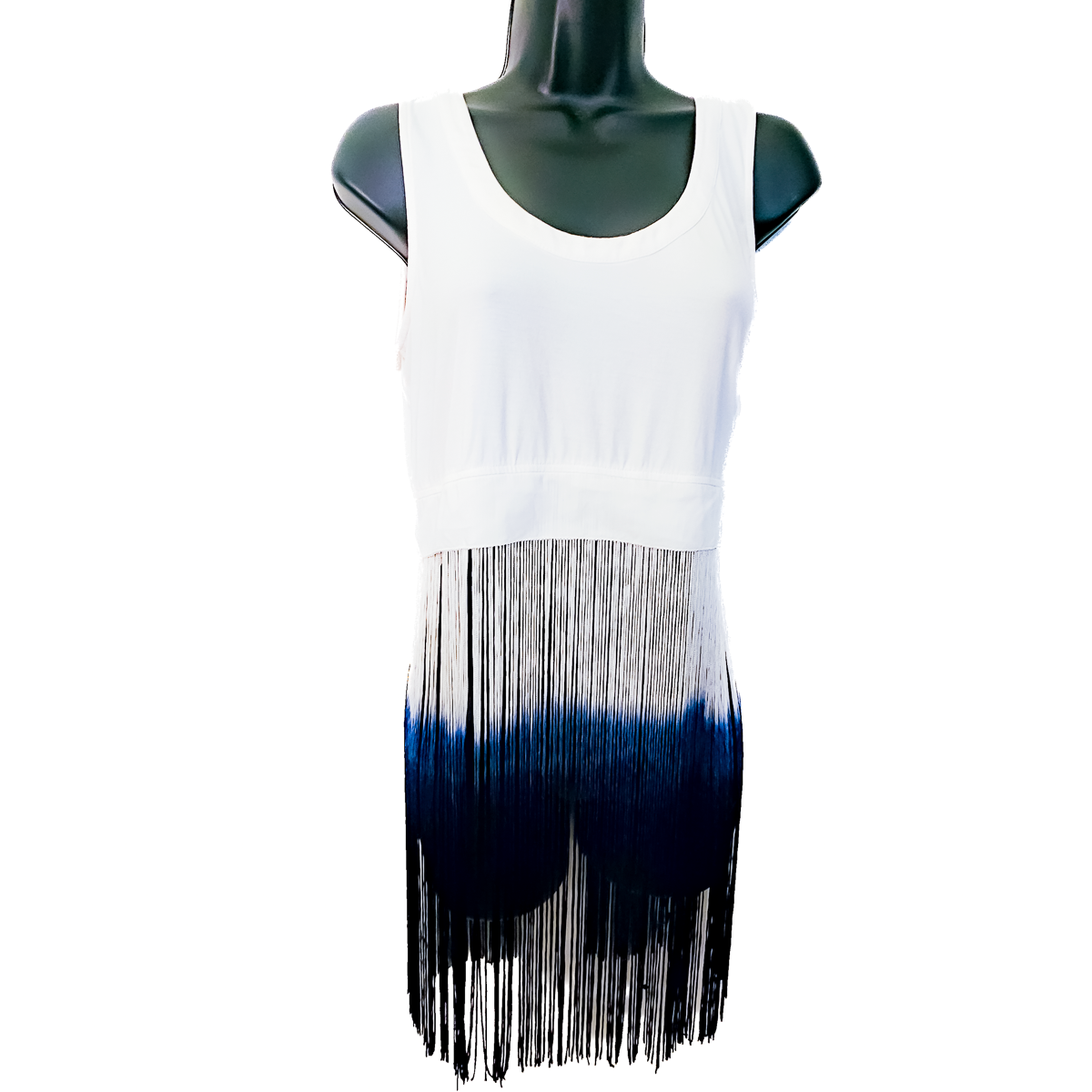Bebe Ombré Fringe Crop Tank