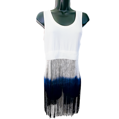Bebe Ombré Fringe Crop Tank