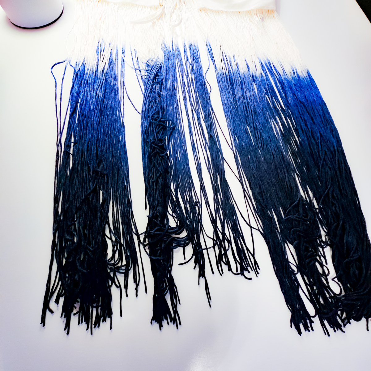 Bebe Ombré Fringe Crop Tank