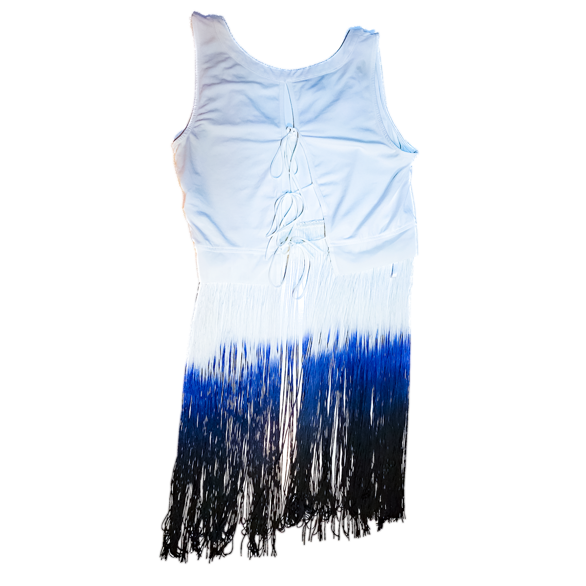 Bebe Ombré Fringe Crop Tank