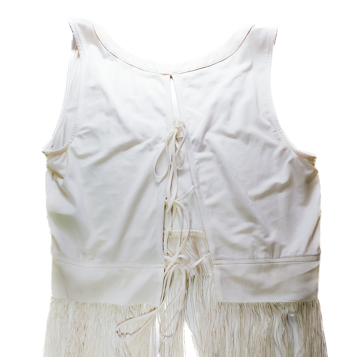 Bebe Ombré Fringe Crop Tank