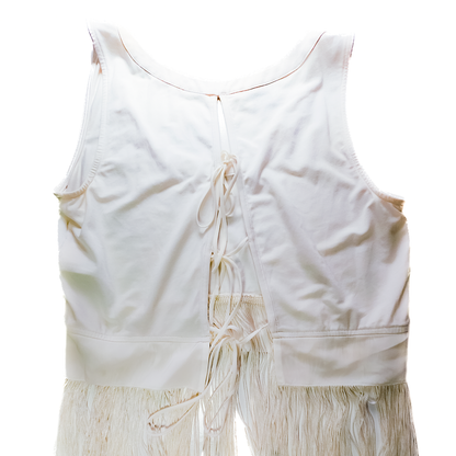Bebe Ombré Fringe Crop Tank