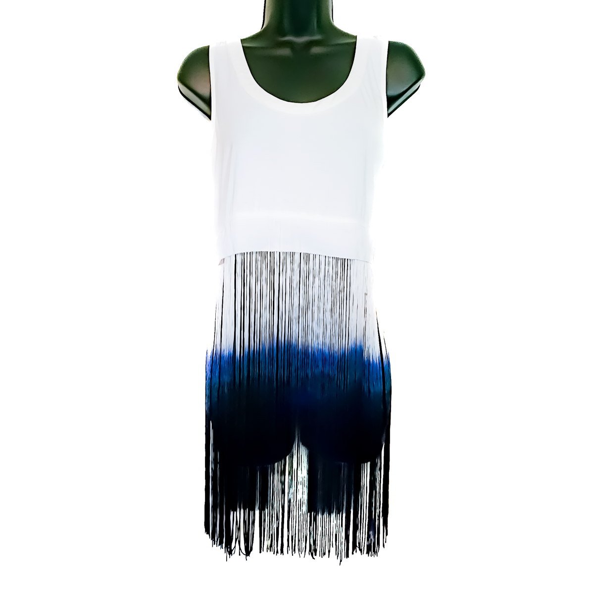Bebe Ombré Fringe Crop Tank