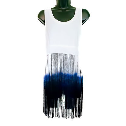 Bebe Ombré Fringe Crop Tank