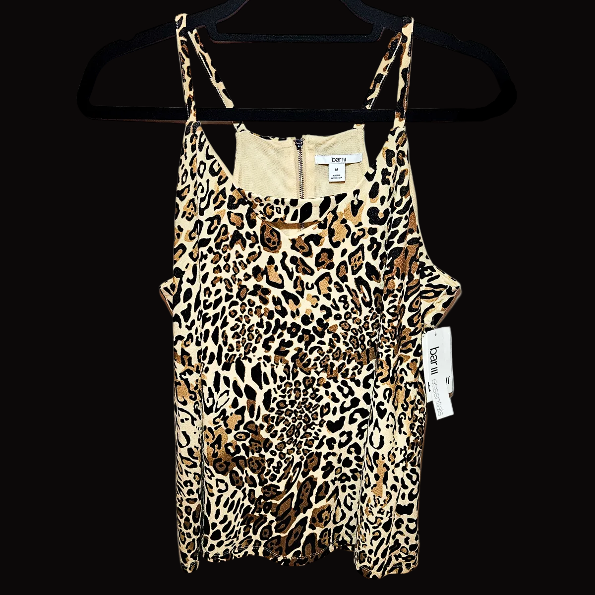bar III Animal-Print Tank Top NWT - Size M