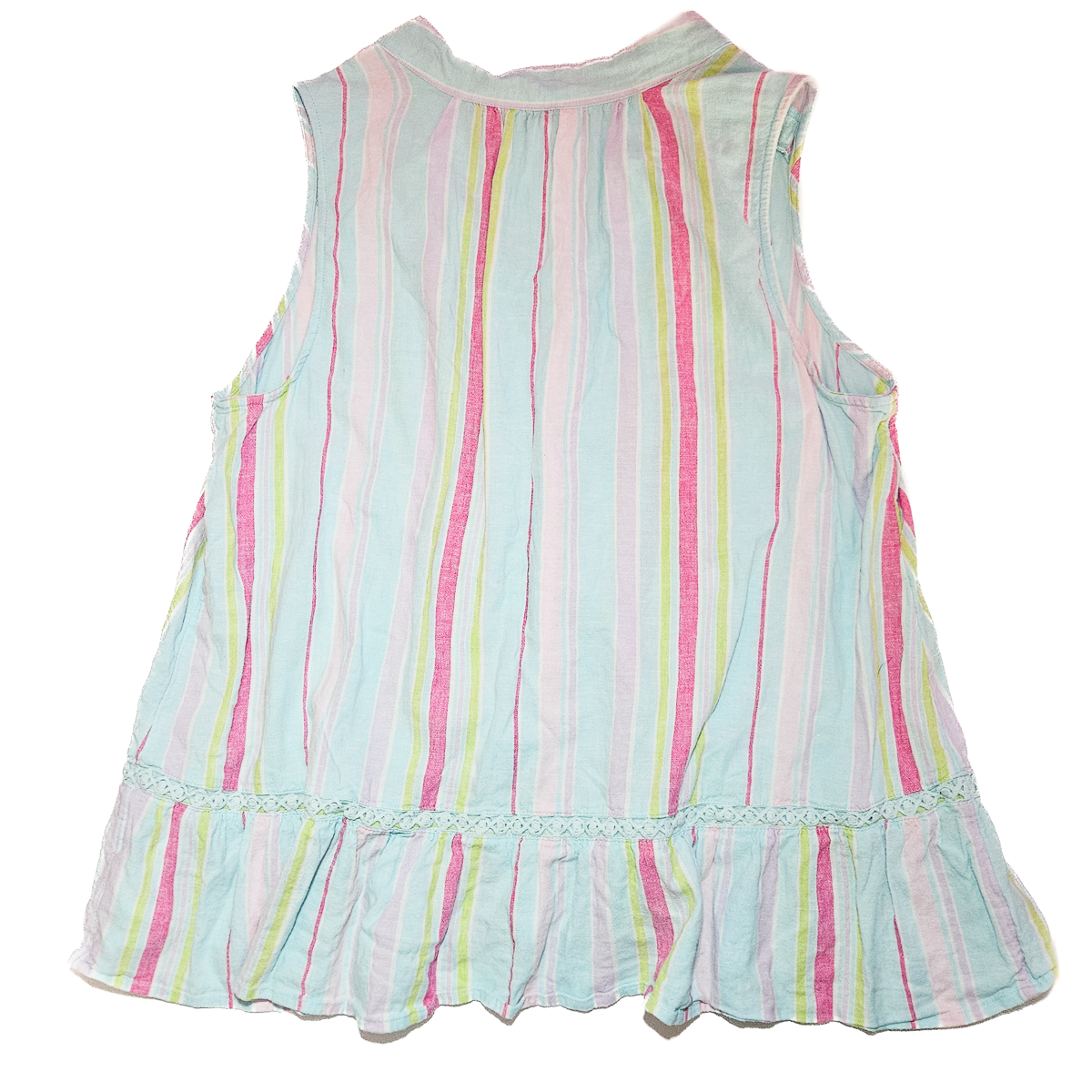 Crown & Ivy Striped Sleeveless Tassle Tank - Size M