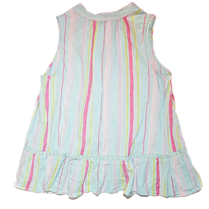 Crown & Ivy Striped Sleeveless Tassle Tank - Size M