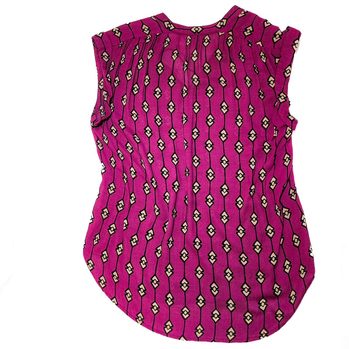 Lucky Brand Geometric Tassel Sleeveless Top - Size S