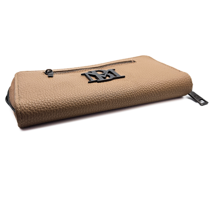 Badgley Mischka Taupe Pebbled Vegan Leather Wallet
