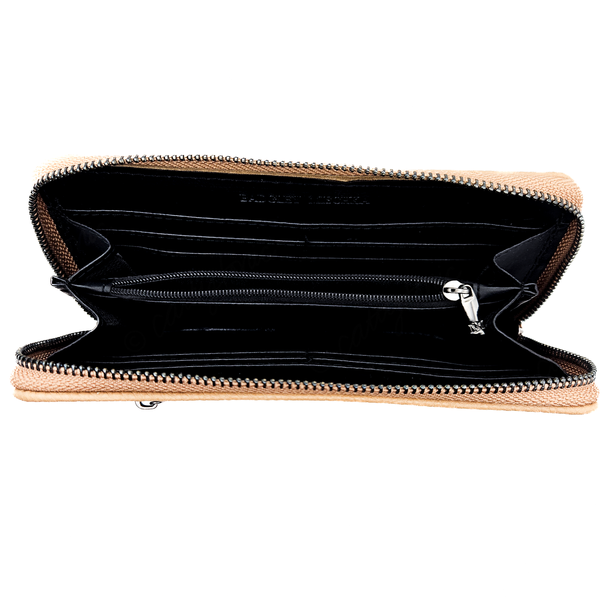 Badgley Mischka Taupe Pebbled Vegan Leather Wallet