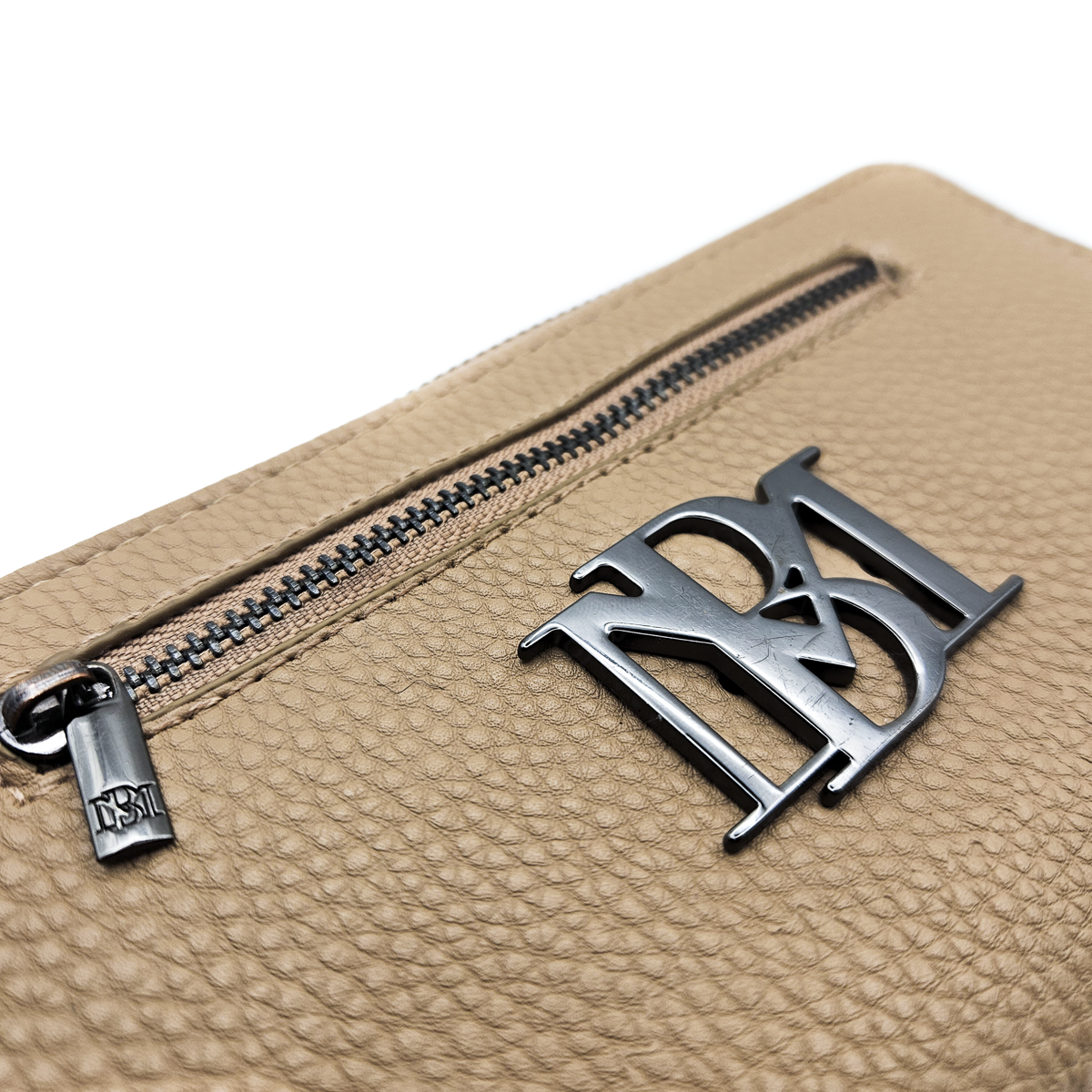 Badgley Mischka Taupe Pebbled Vegan Leather Wallet