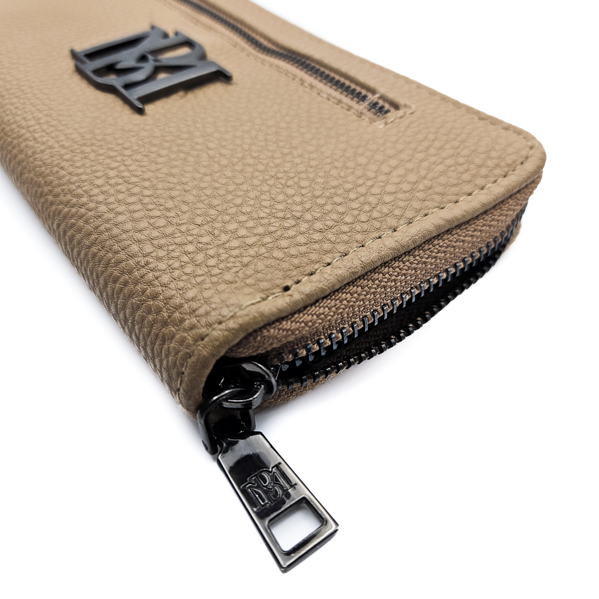 Badgley Mischka Taupe Pebbled Vegan Leather Wallet