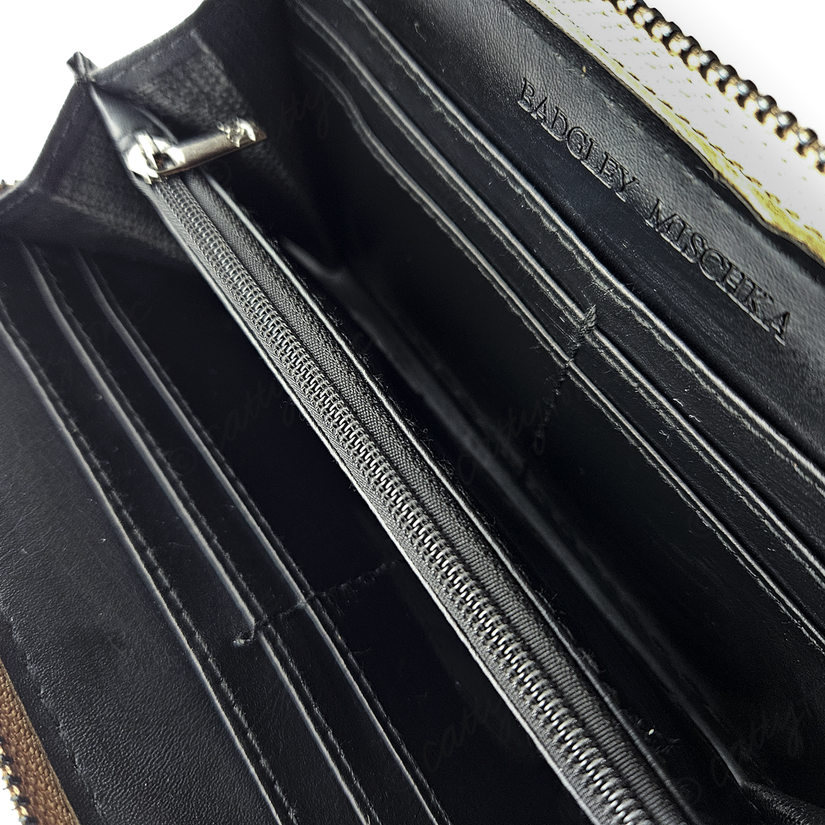Badgley Mischka Taupe Pebbled Vegan Leather Wallet