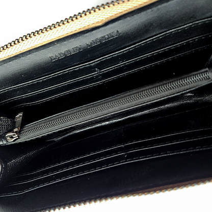 Badgley Mischka Taupe Pebbled Vegan Leather Wallet
