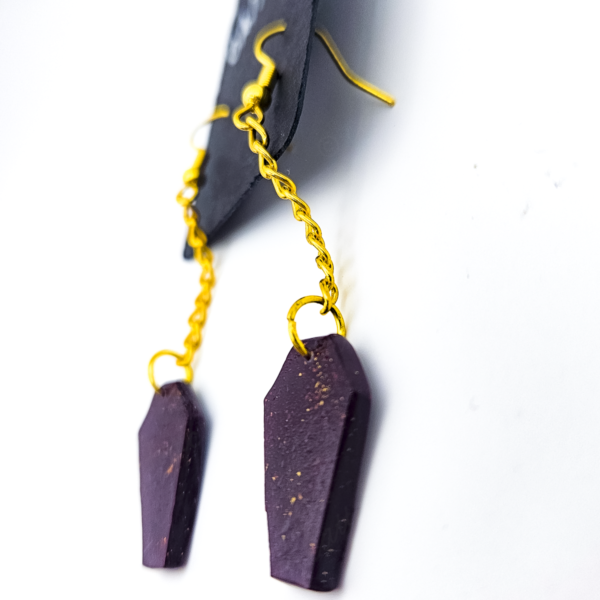 Coffin Chain Dangle Earrings