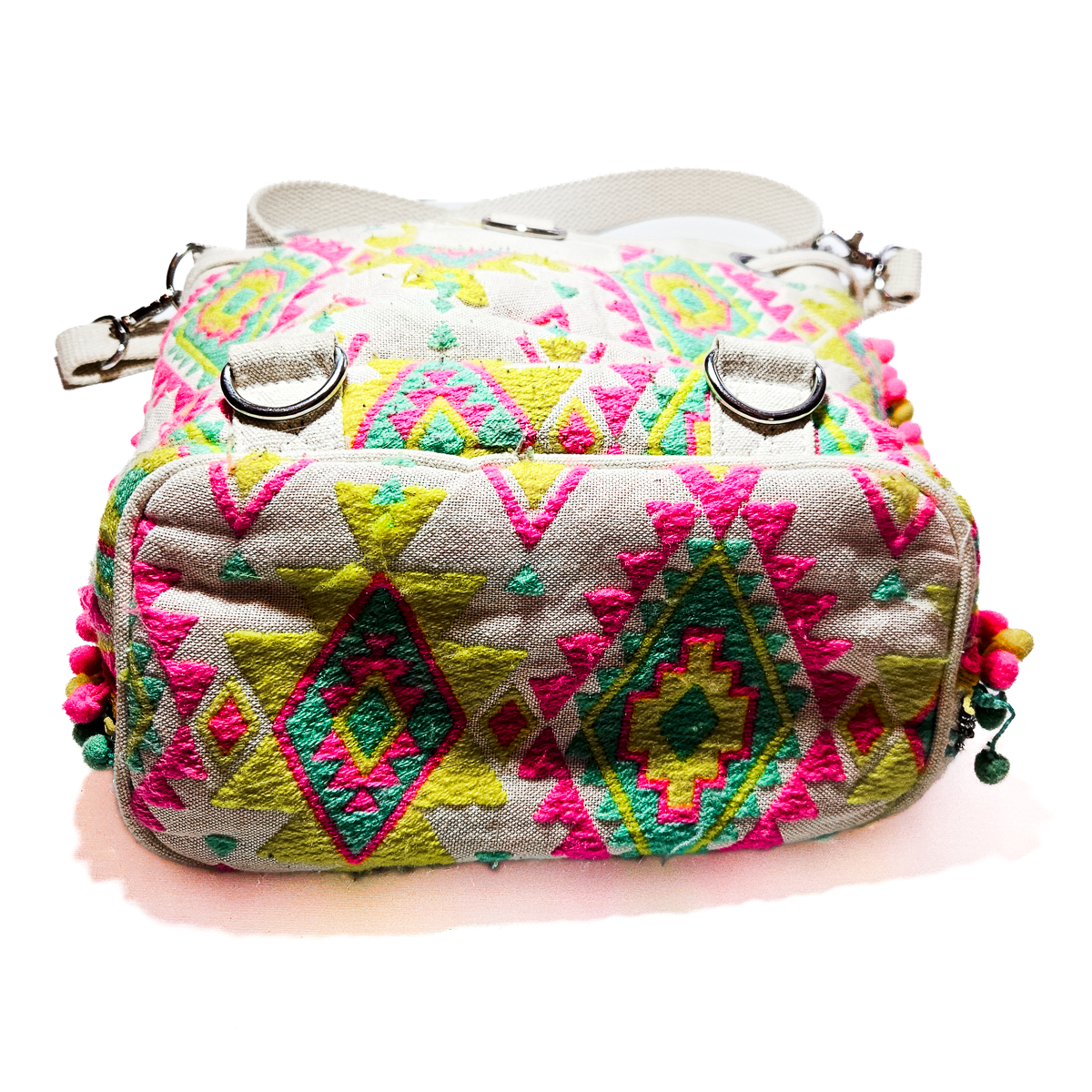 America and Beyond Hand Beaded Boho Bucket Bag