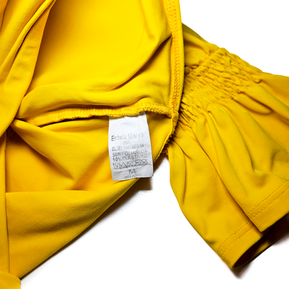 Estela Marys Yellow Tied Crop Top - Size M