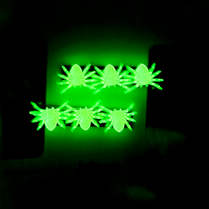 Glow in the Dark Spider Hair Clips