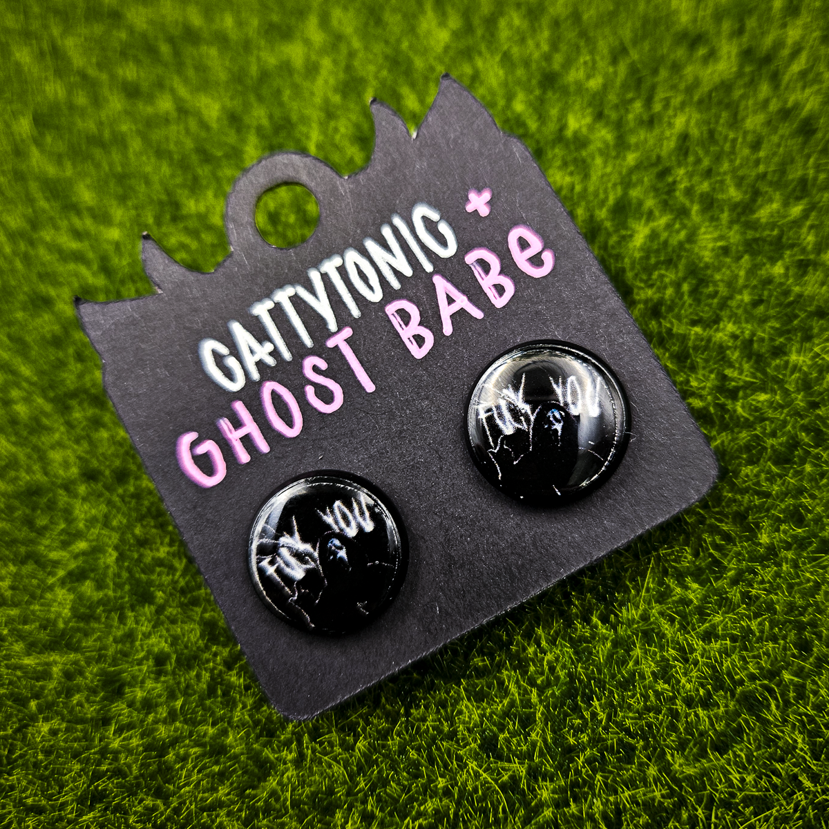 Ghost Babe Spooky Earring Studs