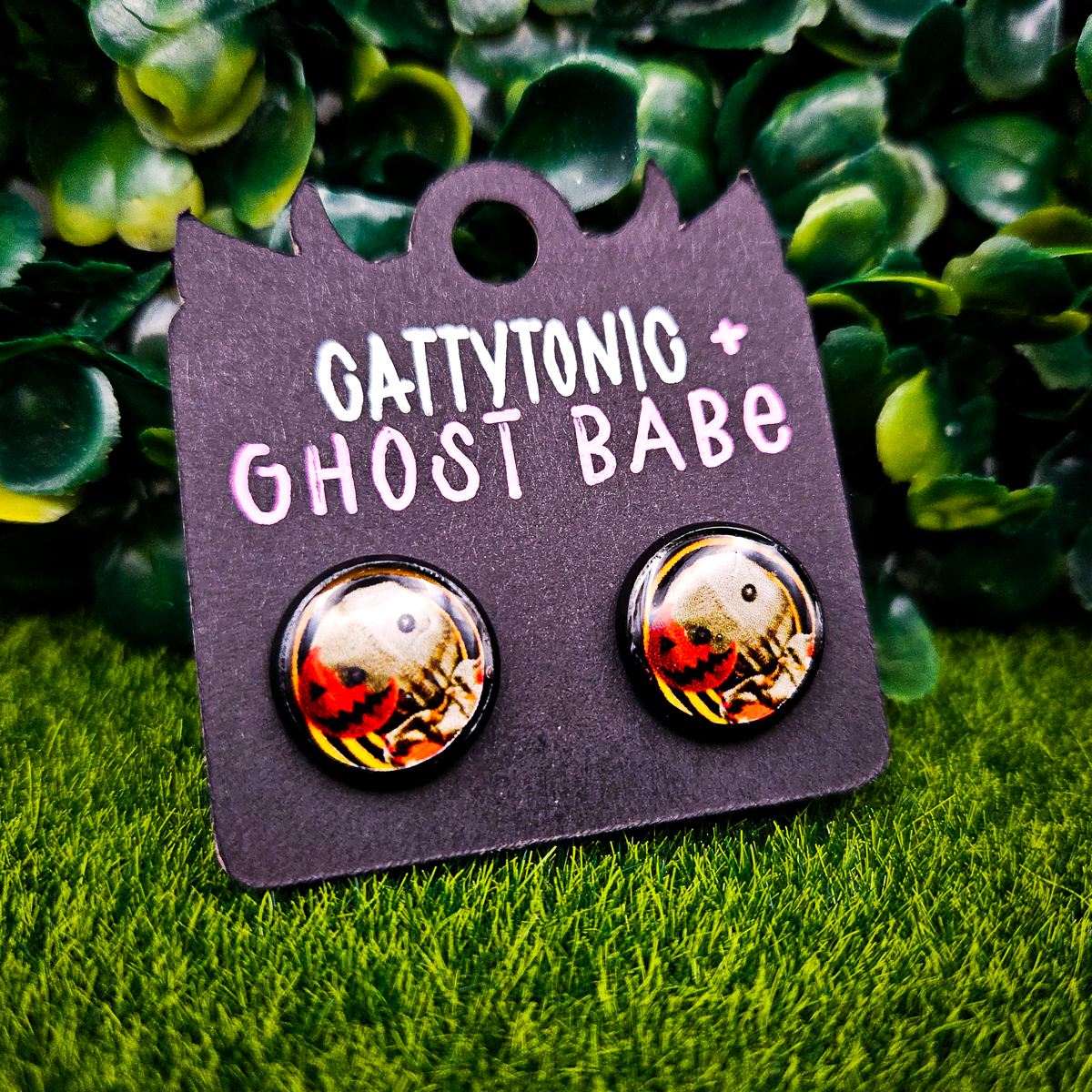 Ghost Babe Spooky Earring Studs