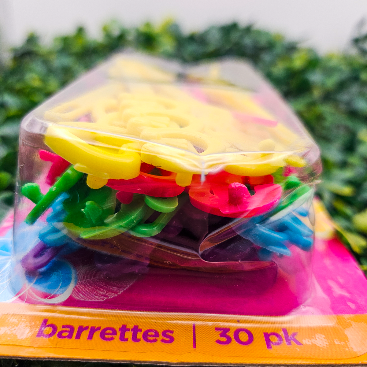 30 Count Colorful Barrette Packs
