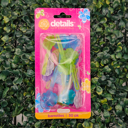 30 Count Colorful Barrette Packs