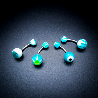 Body Jewelry - Mixed Packs of Stainless Steel 14g Curved and Straight Barbells
