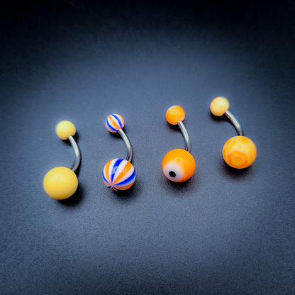 Body Jewelry - Mixed Packs of Stainless Steel 14g Curved and Straight Barbells