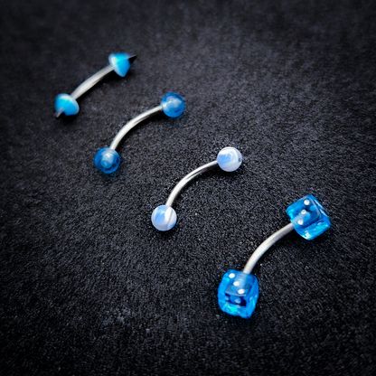 Body Jewelry - Mixed Packs of Stainless Steel 16g Curved and Straight Barbells