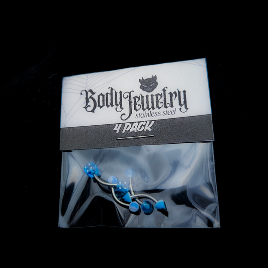 Body Jewelry - Mixed Packs of Stainless Steel 16g Curved and Straight Barbells