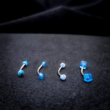 Body Jewelry - Mixed Packs of Stainless Steel 16g Curved and Straight Barbells