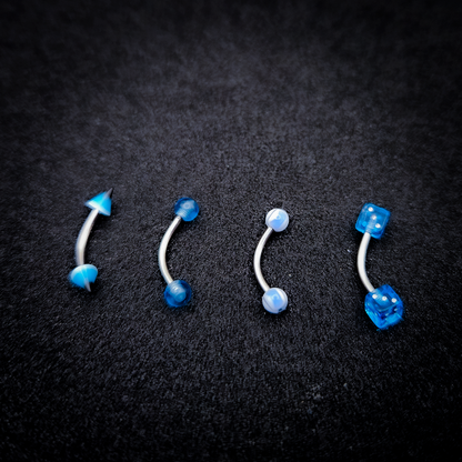 Body Jewelry - Mixed Packs of Stainless Steel 16g Curved and Straight Barbells