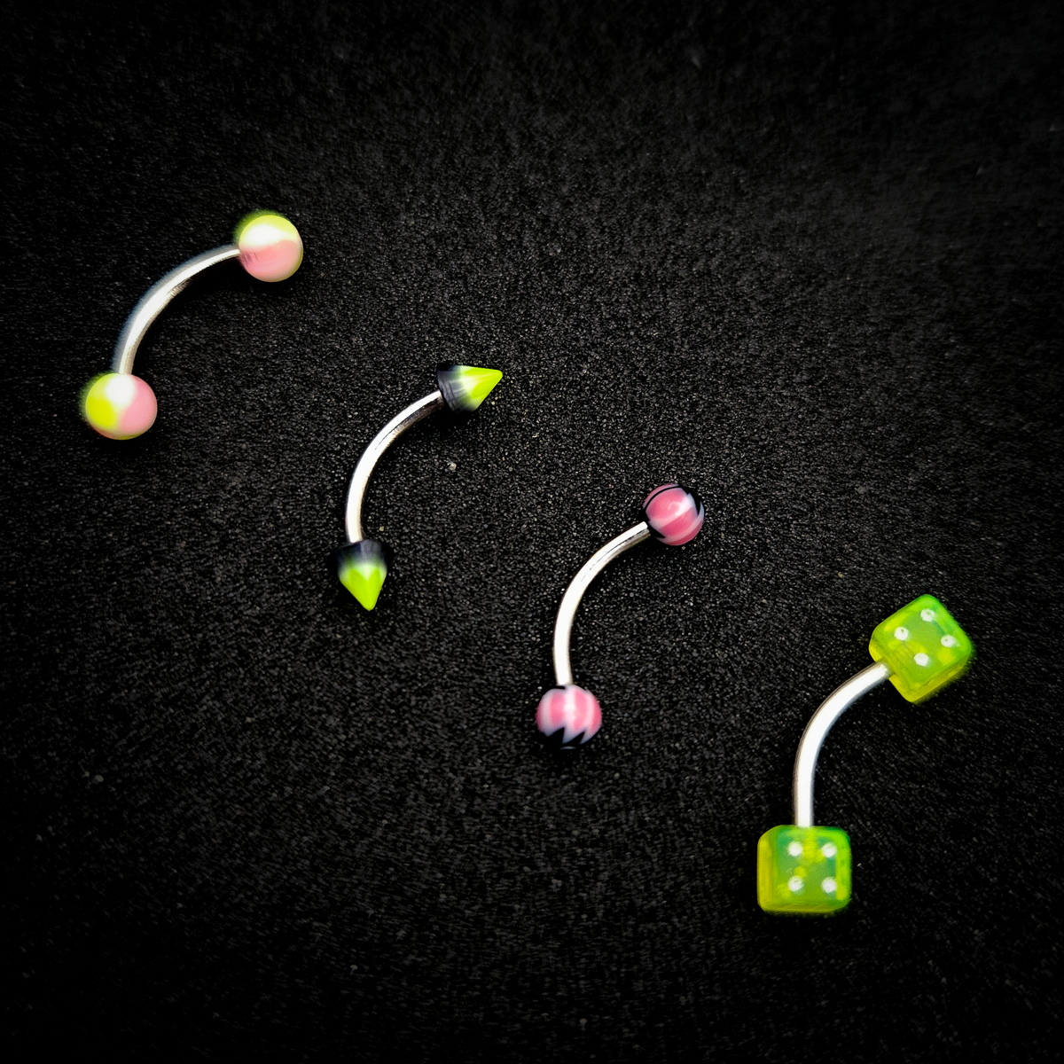 Body Jewelry - Mixed Packs of Stainless Steel 16g Curved and Straight Barbells