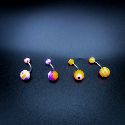 Body Jewelry - Mixed Packs of Stainless Steel 14g Curved and Straight Barbells