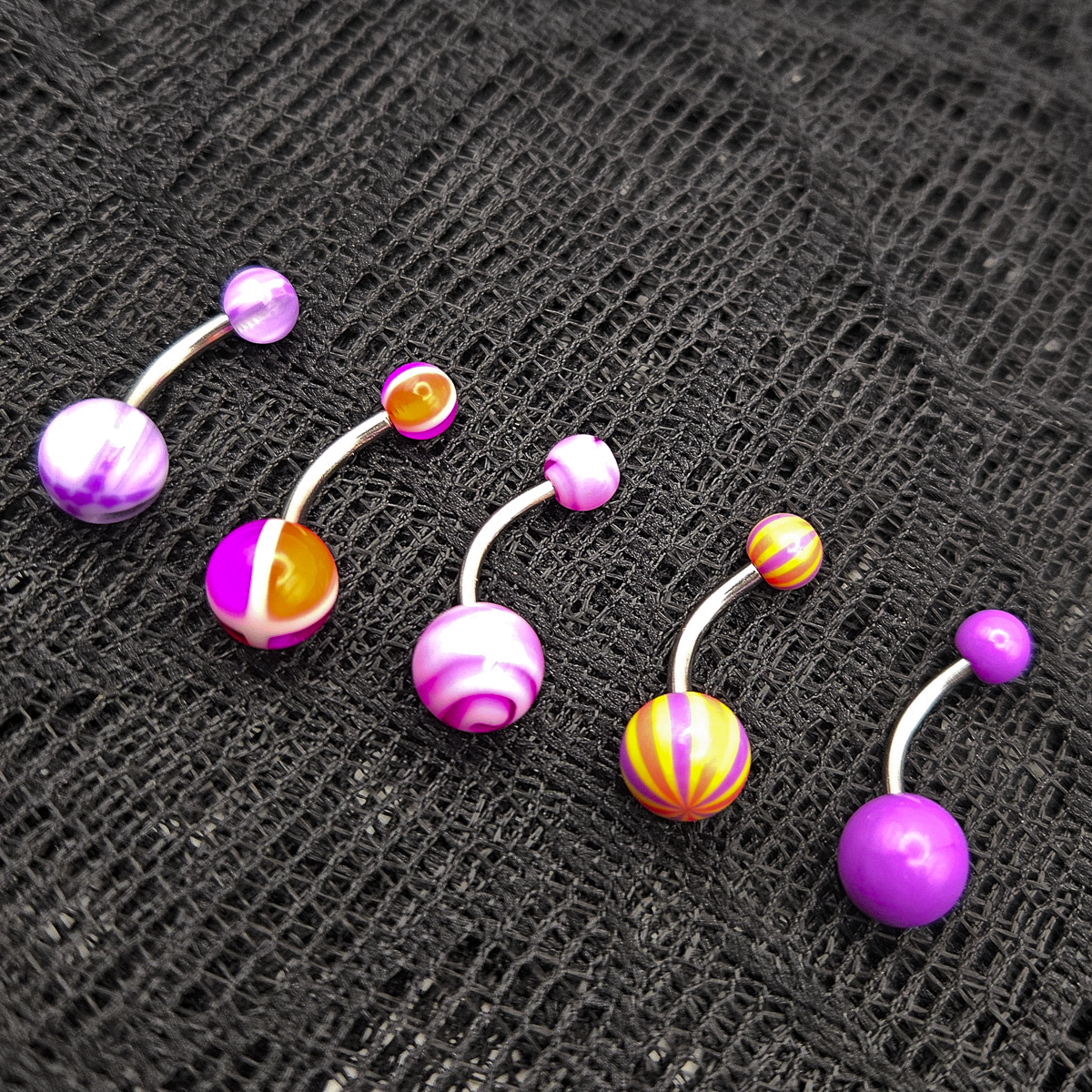 Body Jewelry - Mixed Packs of Stainless Steel 14g Curved and Straight Barbells