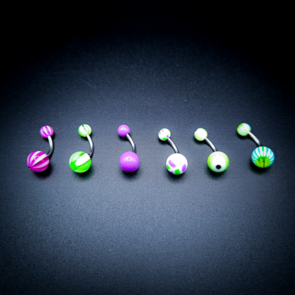Body Jewelry - Mixed Packs of Stainless Steel 14g Curved and Straight Barbells