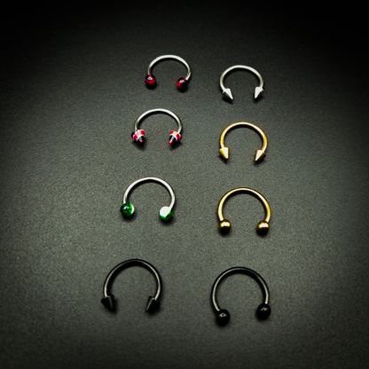 Body Jewelry - Mixed Packs of Stainless Steel 14g Curved Barbells
