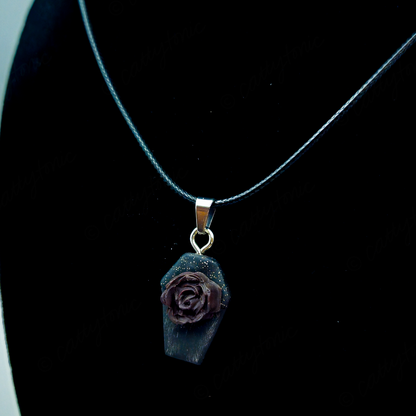 Coffin Pendant Necklaces - Handmade on Adjustable Leather Cord