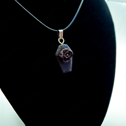 Coffin Pendant Necklaces - Handmade on Adjustable Leather Cord