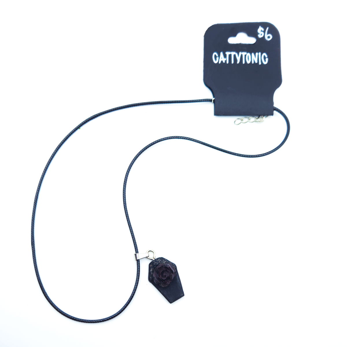 Coffin Pendant Necklaces - Handmade on Adjustable Leather Cord