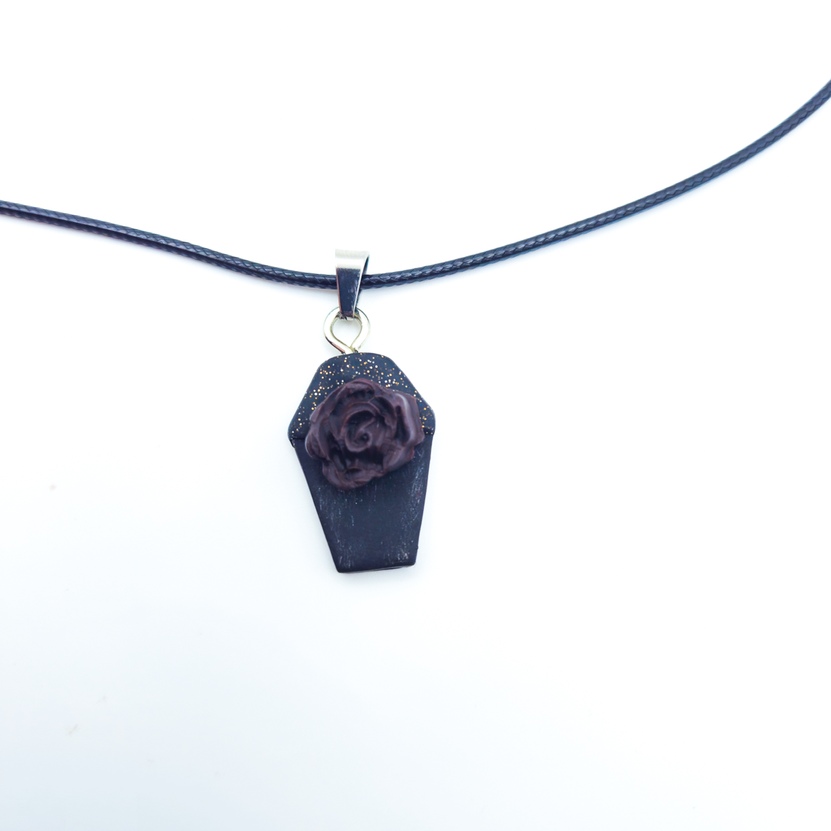 Coffin Pendant Necklaces - Handmade on Adjustable Leather Cord