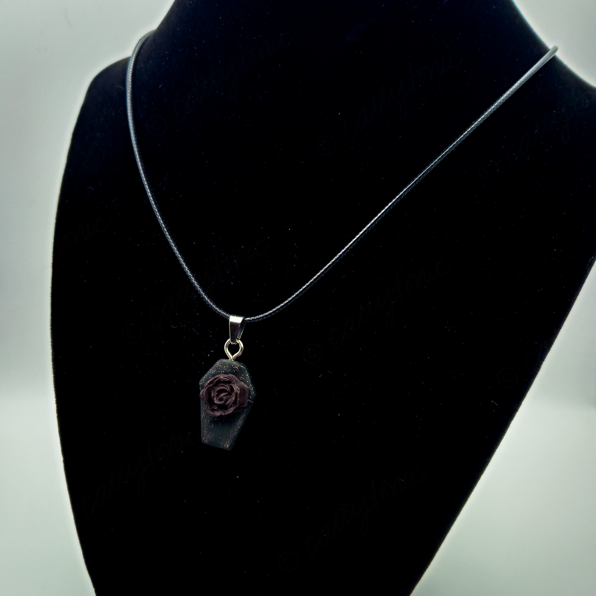 Coffin Pendant Necklaces - Handmade on Adjustable Leather Cord