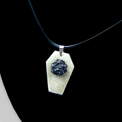 Coffin Pendant Necklaces - Handmade on Adjustable Leather Cord