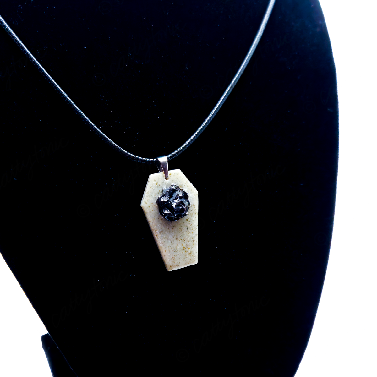 Coffin Pendant Necklaces - Handmade on Adjustable Leather Cord