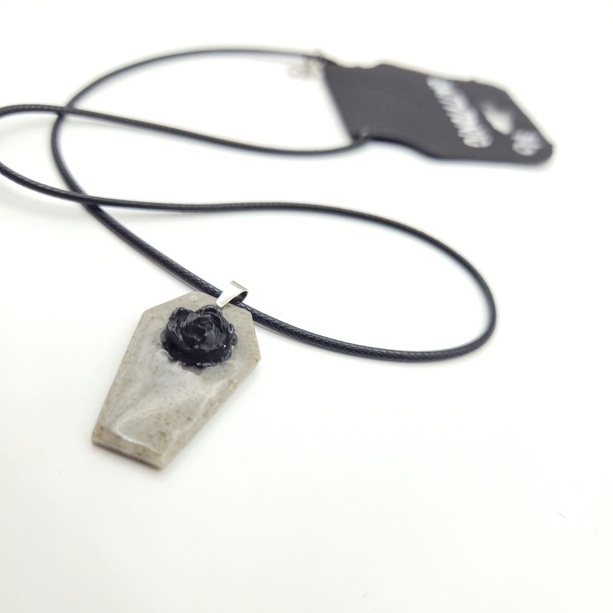 Coffin Pendant Necklaces - Handmade on Adjustable Leather Cord