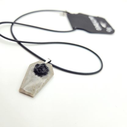 Coffin Pendant Necklaces - Handmade on Adjustable Leather Cord