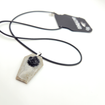 Coffin Pendant Necklaces - Handmade on Adjustable Leather Cord