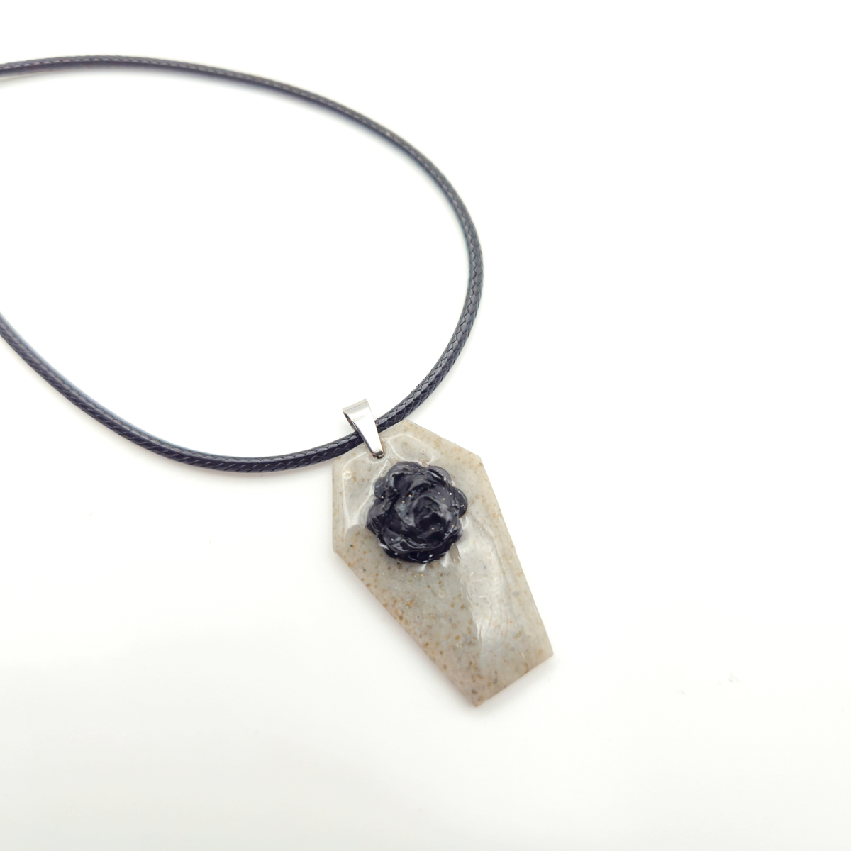 Coffin Pendant Necklaces - Handmade on Adjustable Leather Cord