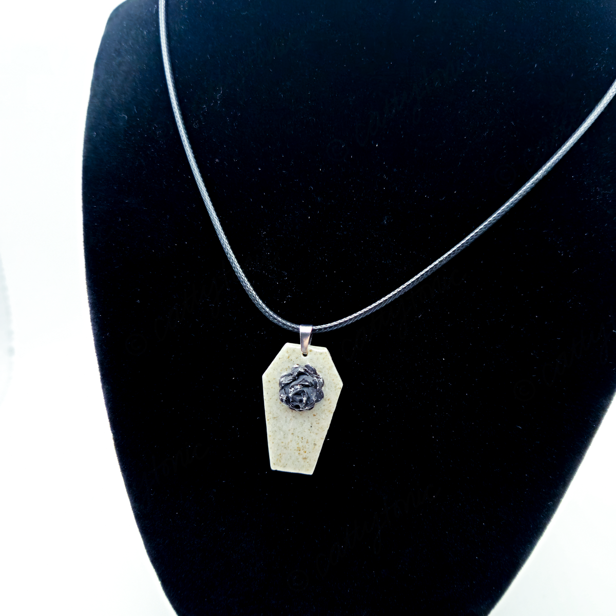Coffin Pendant Necklaces - Handmade on Adjustable Leather Cord